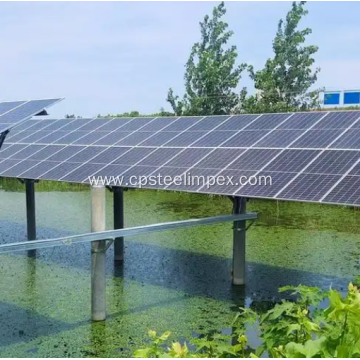 Floating Solar Panel Support System for Aquaculture